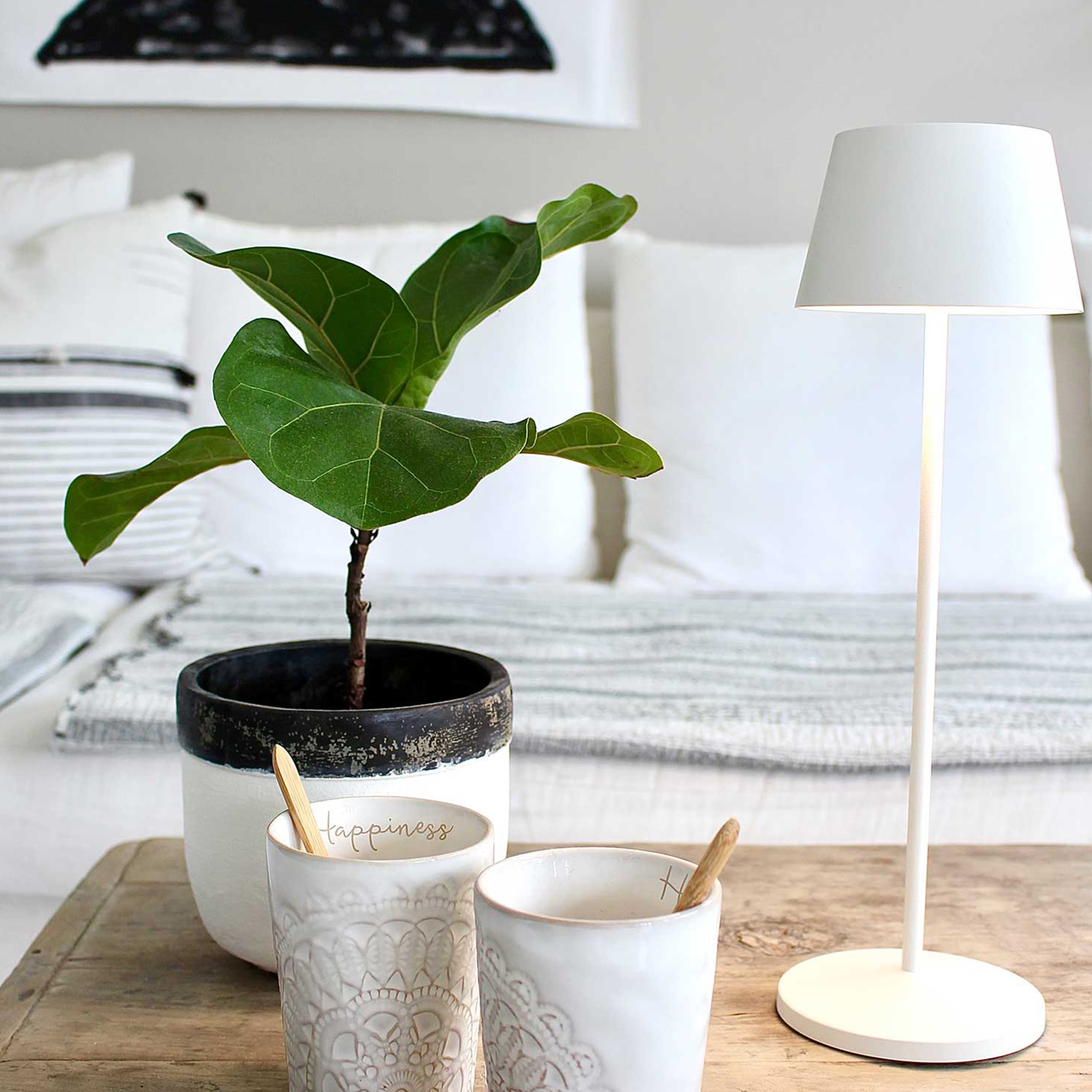 Modi Portable Table Lamp White