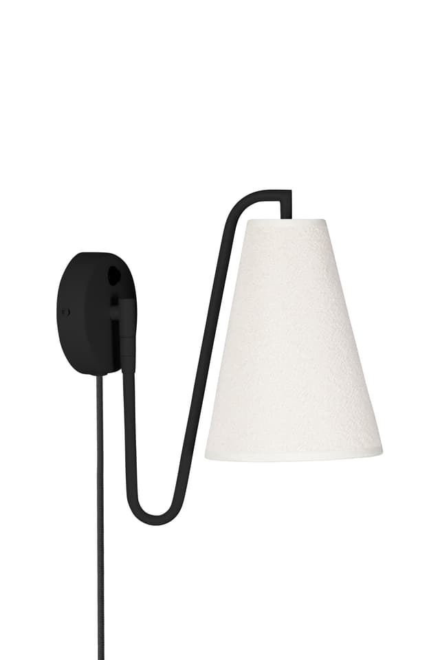 Lou Wall Lamp Bouclé White/Black