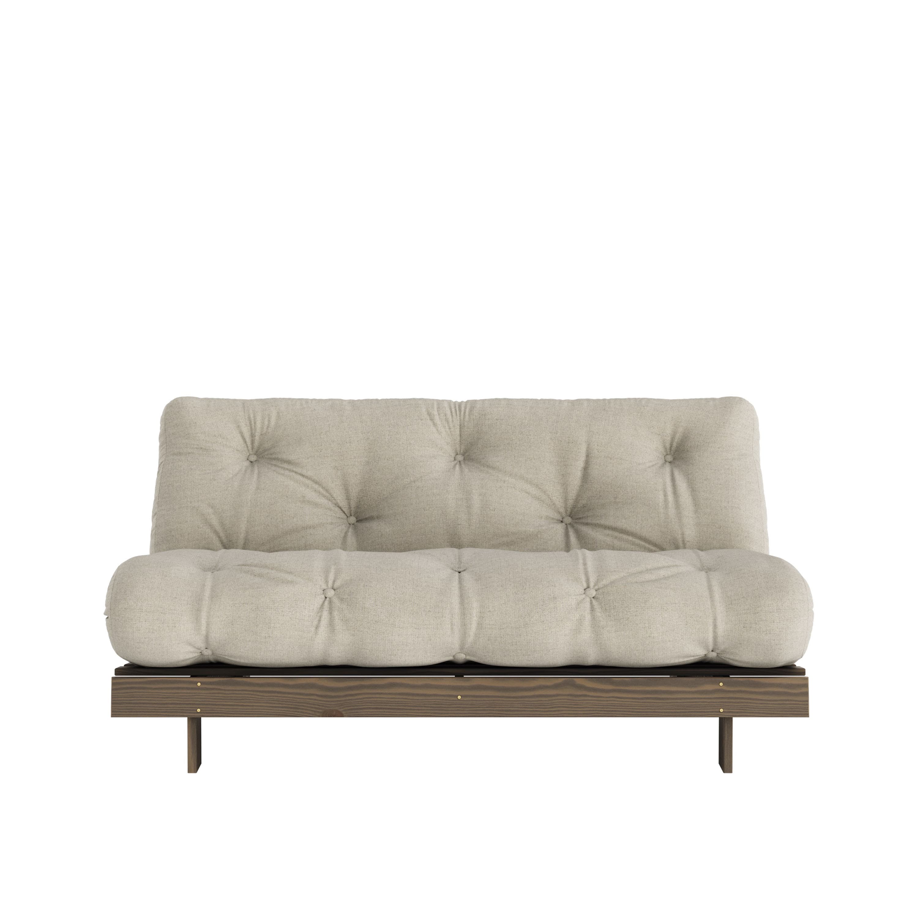 Roots Schlafsofa Braun/Leinen 160cm