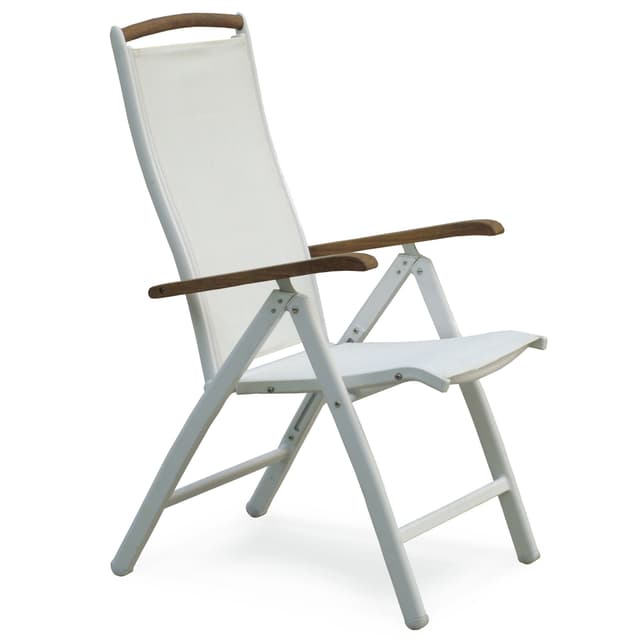 Nydala Positionsstuhl Weiß/Teak