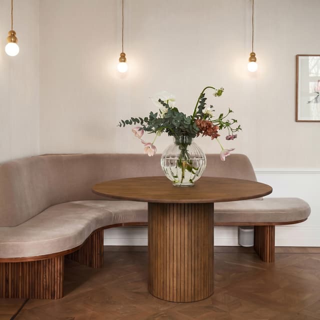 Adele Dining Table Walnut Ø120