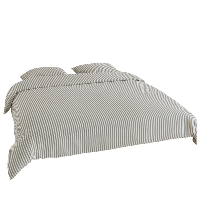 Bamboo Bettwäscheset Grey Stripe 220x220/50x60