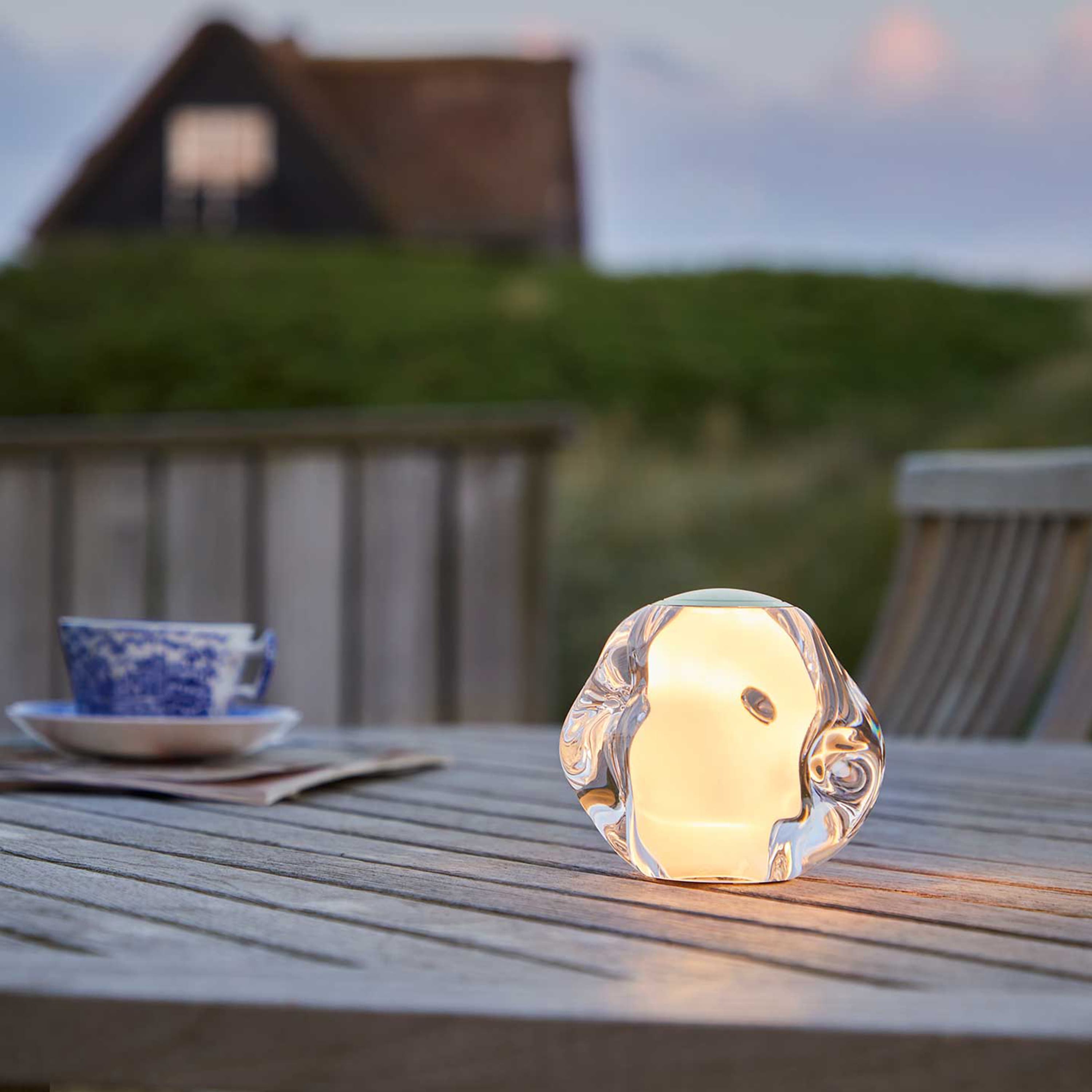 Ice Ball Portable Table Lamp Chrome