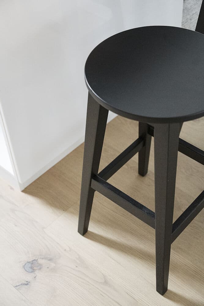 Austin Bar Stool Black Lacquered Oak