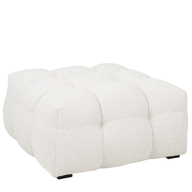 Billie Pouffe Ivory Bouclé Large
