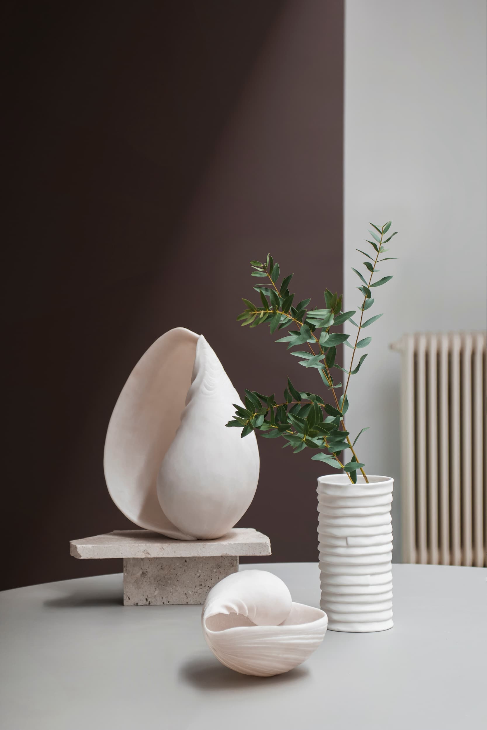 Conch Shell Decoration Off-White Large