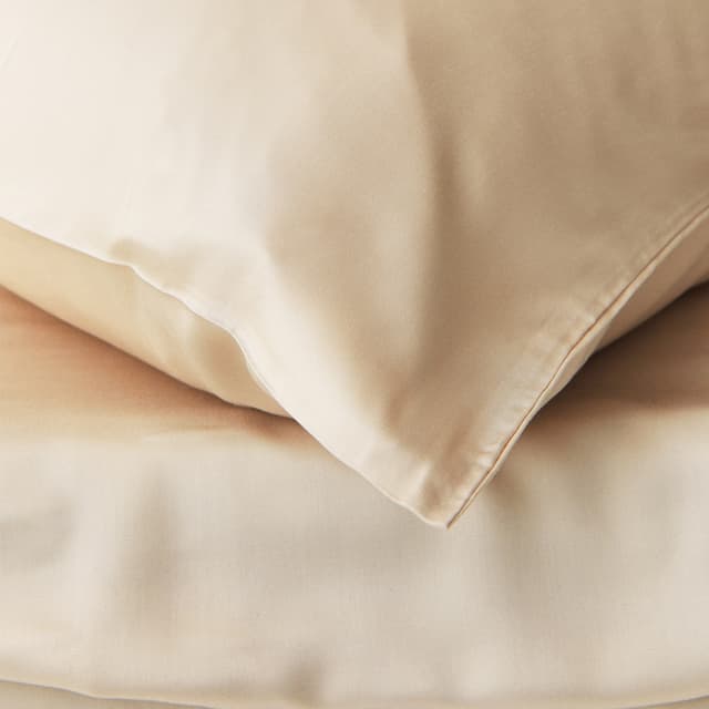 Bamboo Single Duvet Cover Set Sand 150x210cm/50x60cm