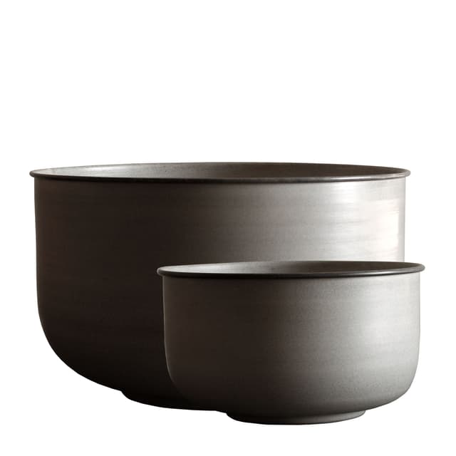 Out Wide Pot Beige Set of 2