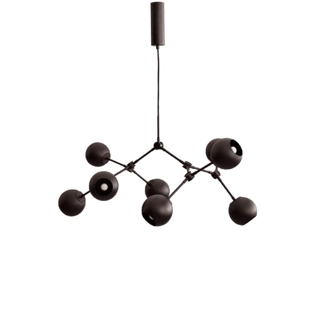 Drop Globe Taklampa Burned Black Min95cm