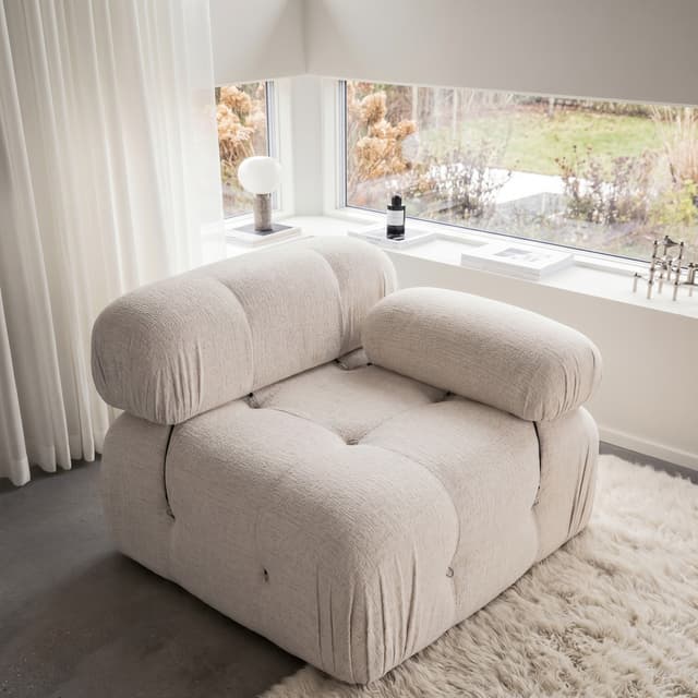 Blanca Sofa Module Right Armrest Cream 95cm