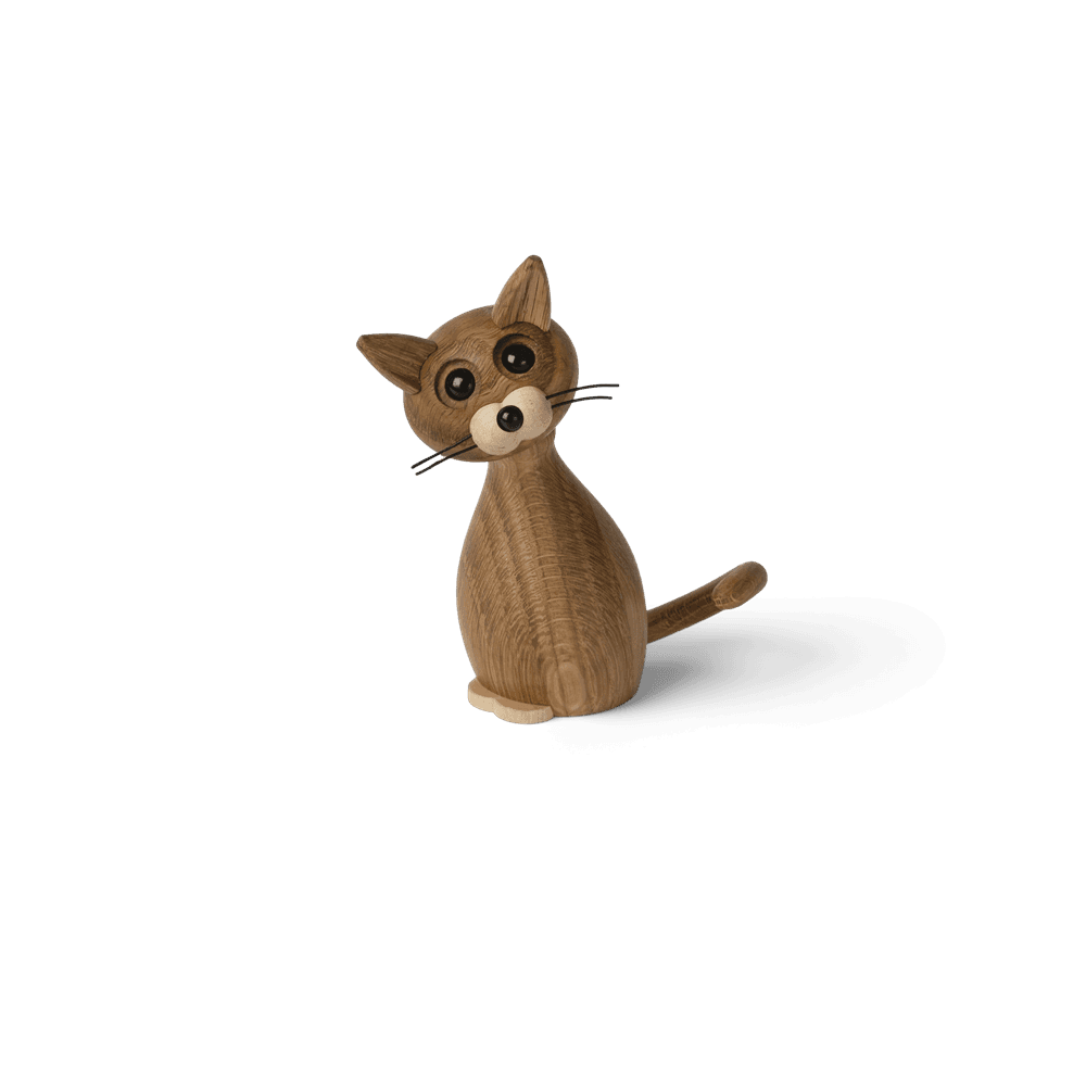 Lucky The Cat Dekoration Eiche 15.9cm