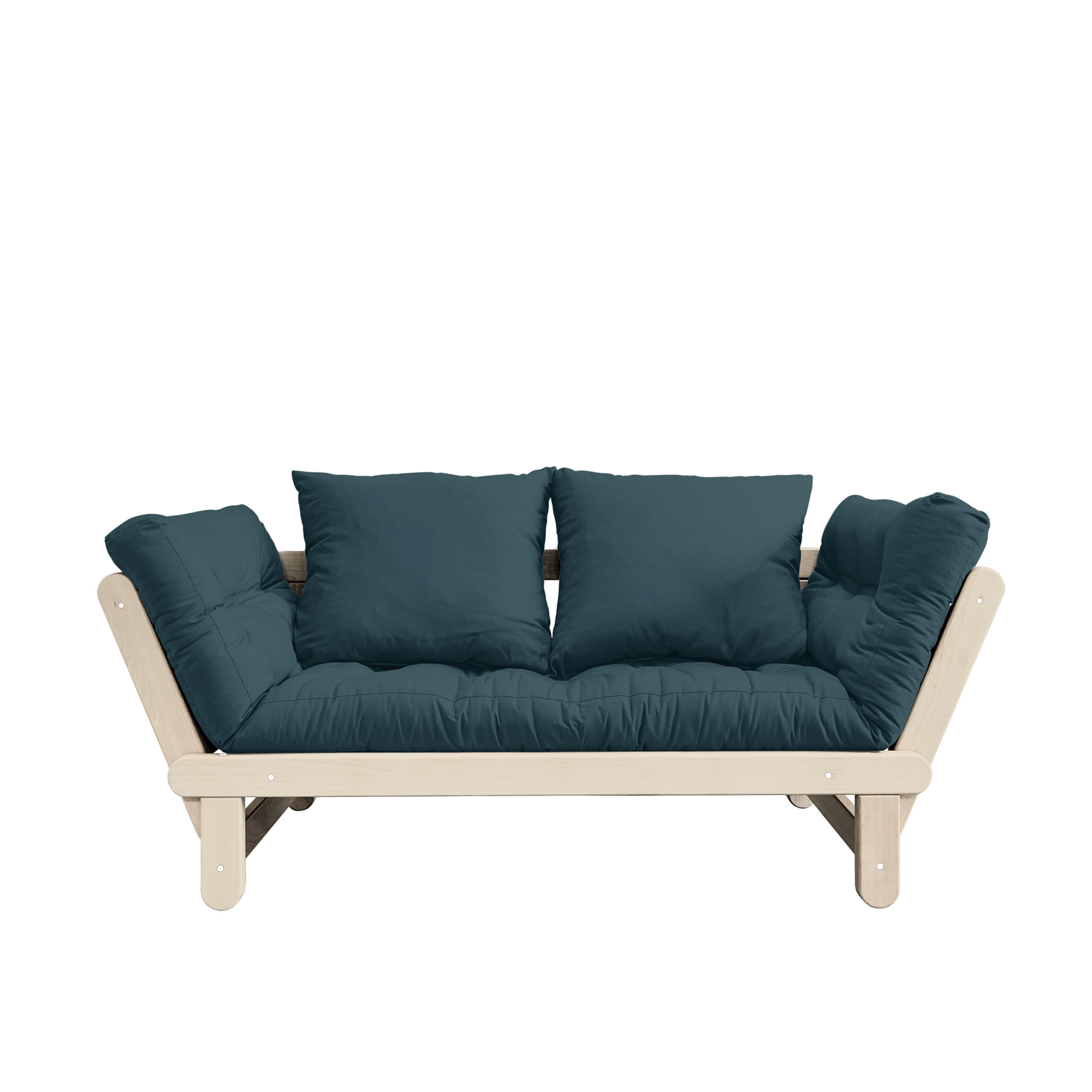 Beat Schlafsofa Natur/Petrol Blau 200cm