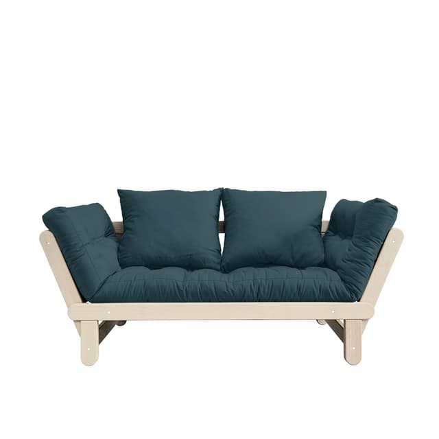 Beat Schlafsofa Natur/Petrol Blau 200cm