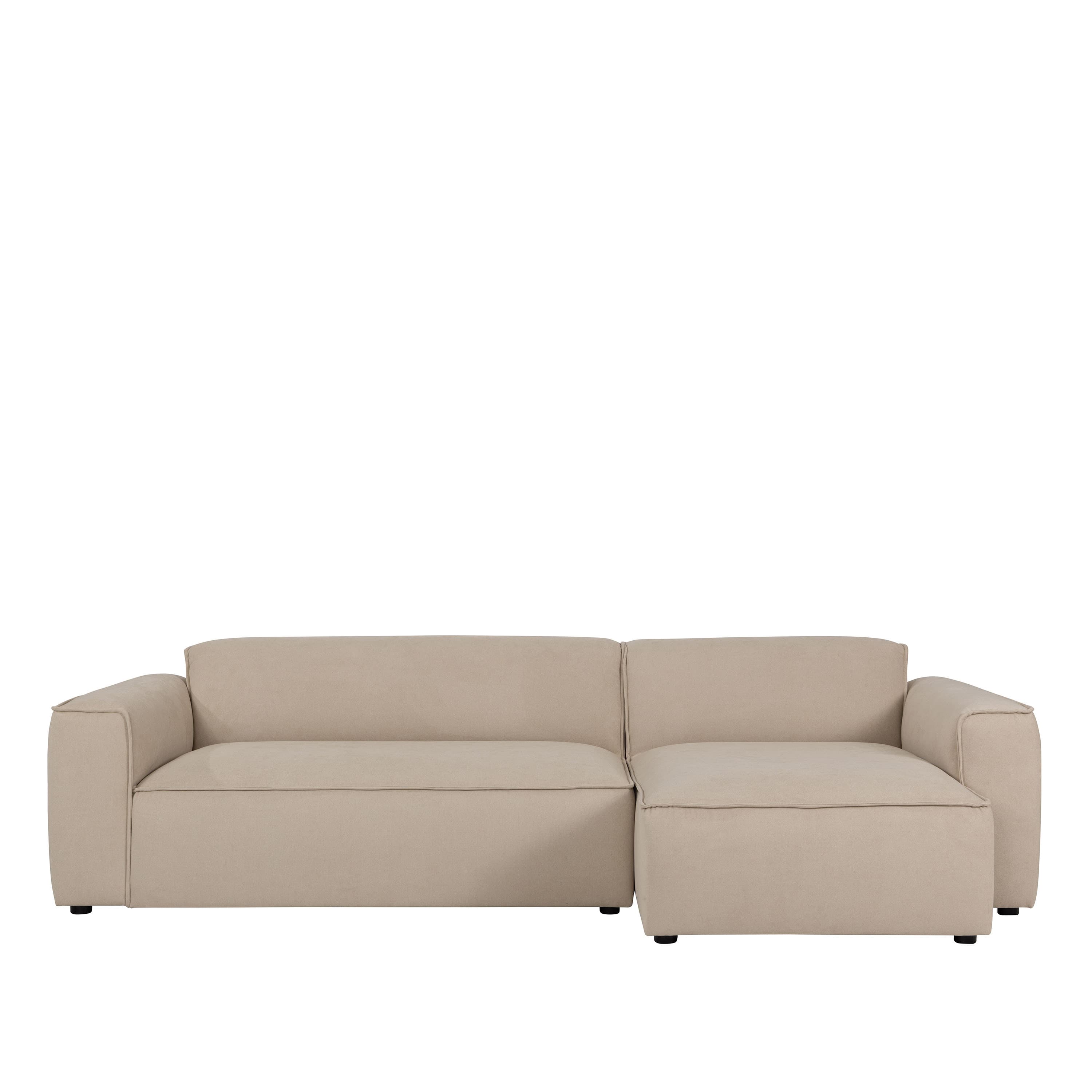 Bobbie 3-Sitzer Sofa mit Recamiere Rechts Beige 279 cm