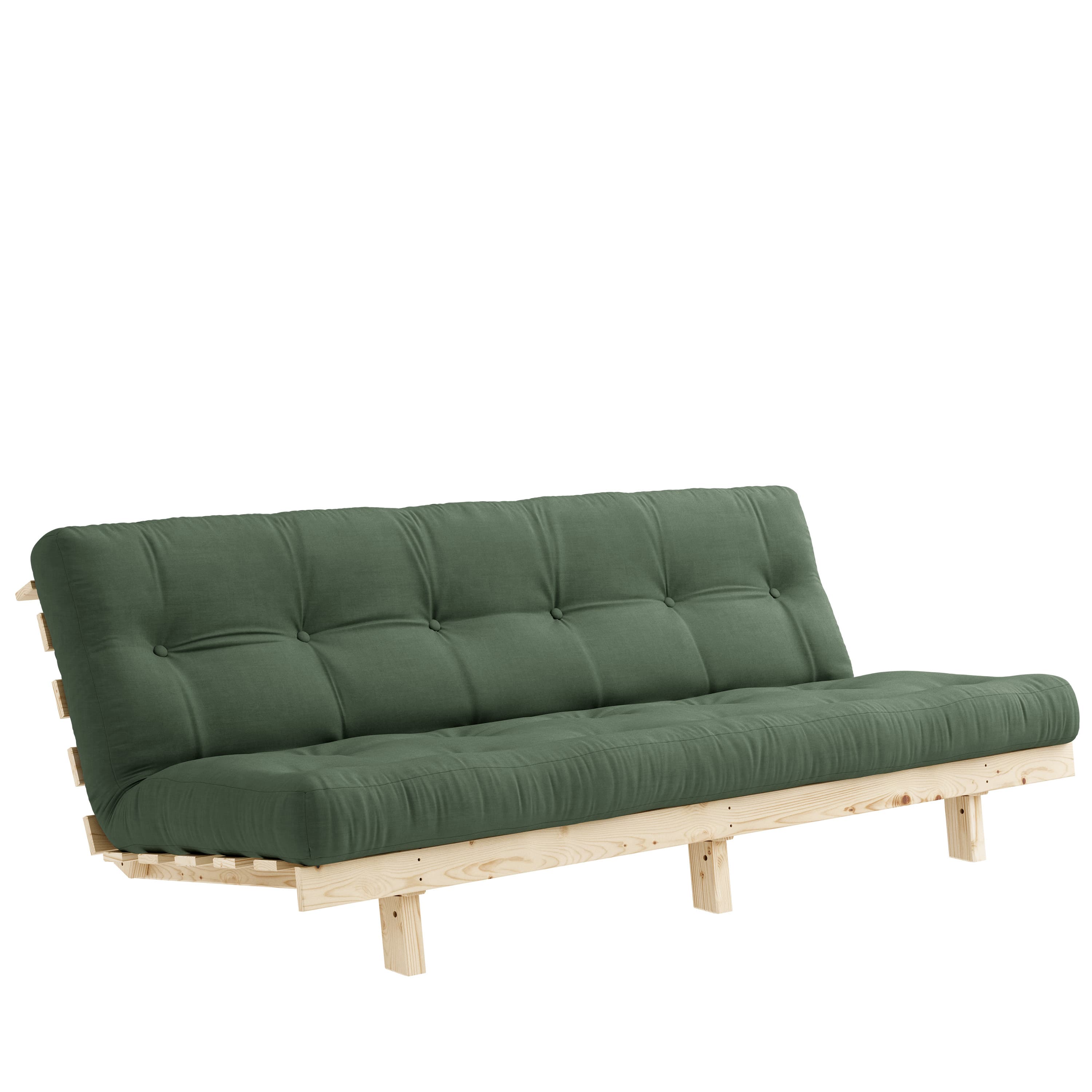 Lean Raw Sofa Bed Olive Green 130x200