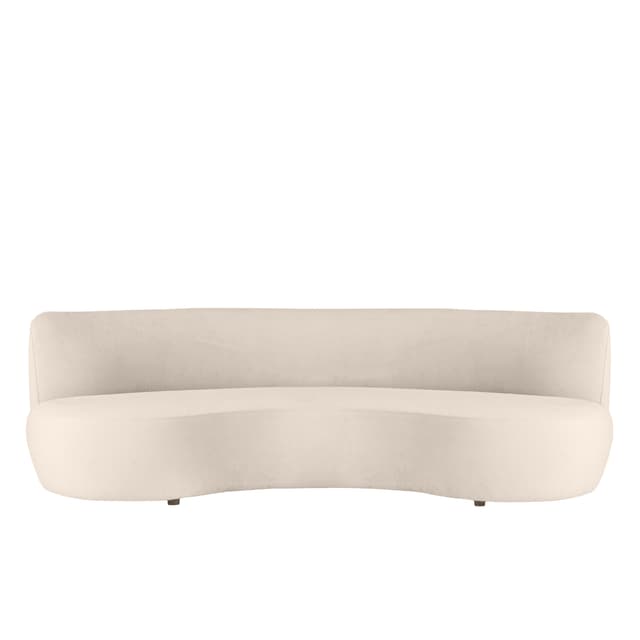 Moon 4-seater Sofa Velvet Greige 240cm