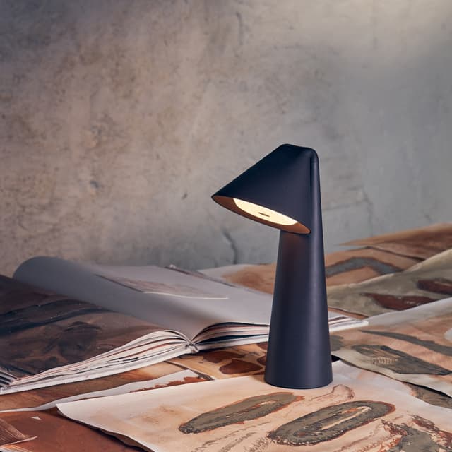Ami Por Portable Table Lamp Chocolate Clay 31cm