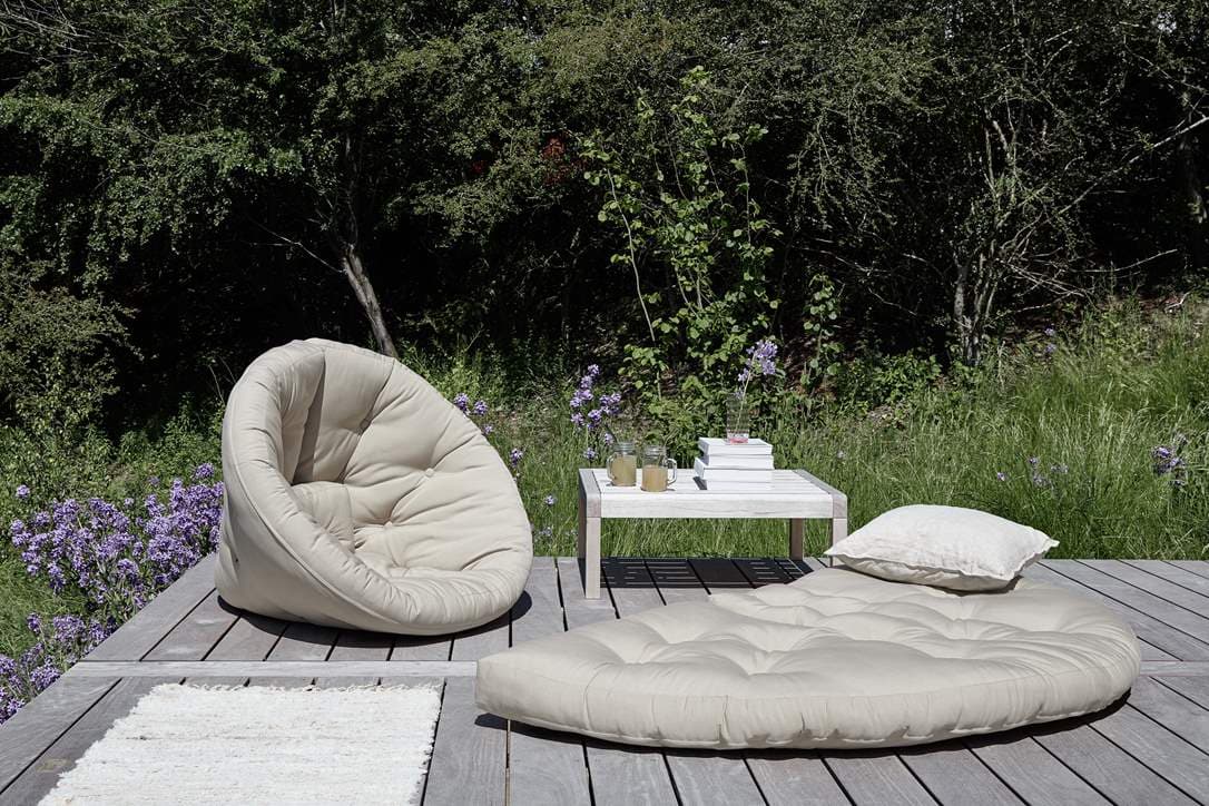 Nido Outdoor Lounge Pouf Beige