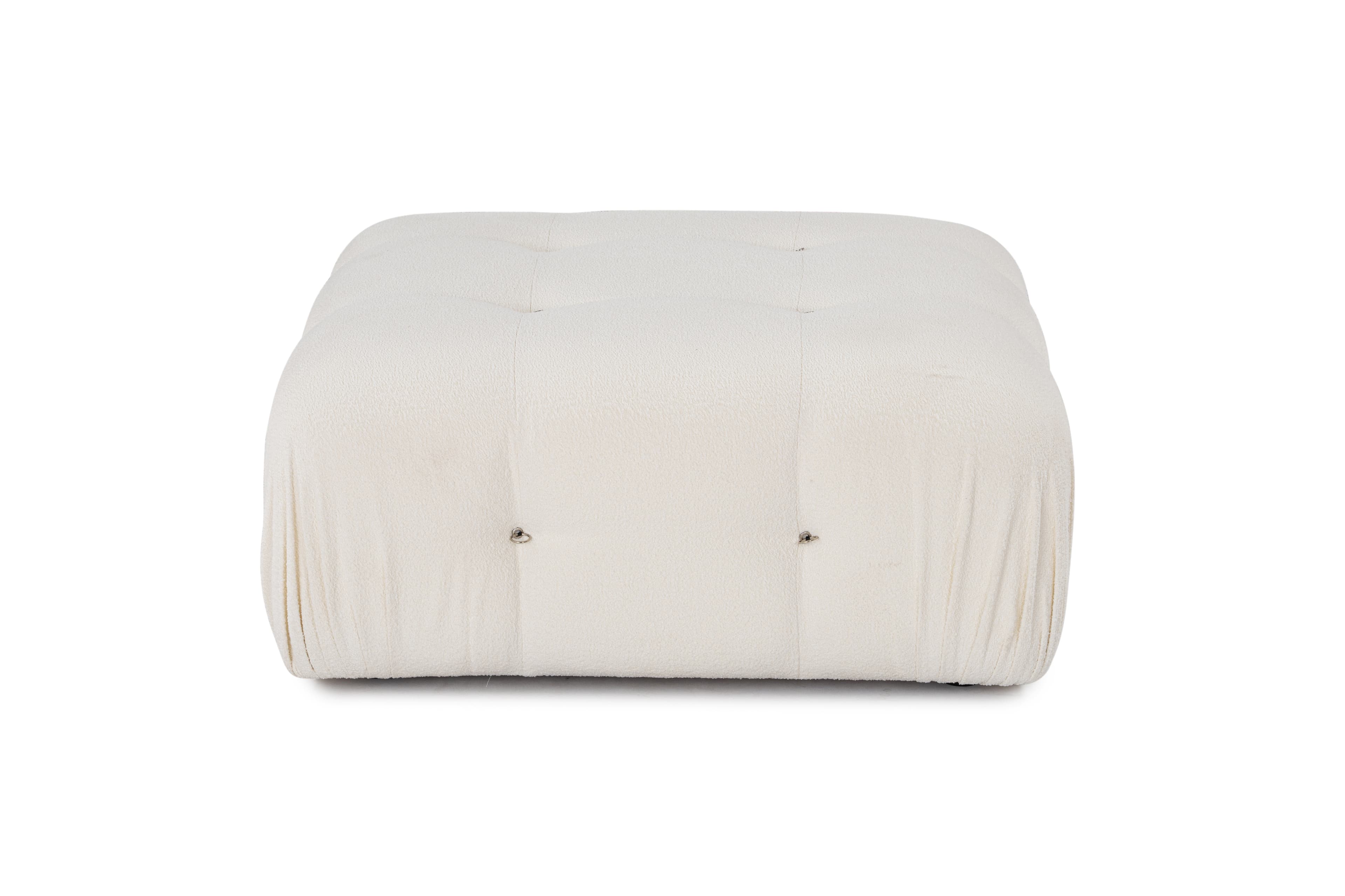 Blanca Fußhocker White Bouclé