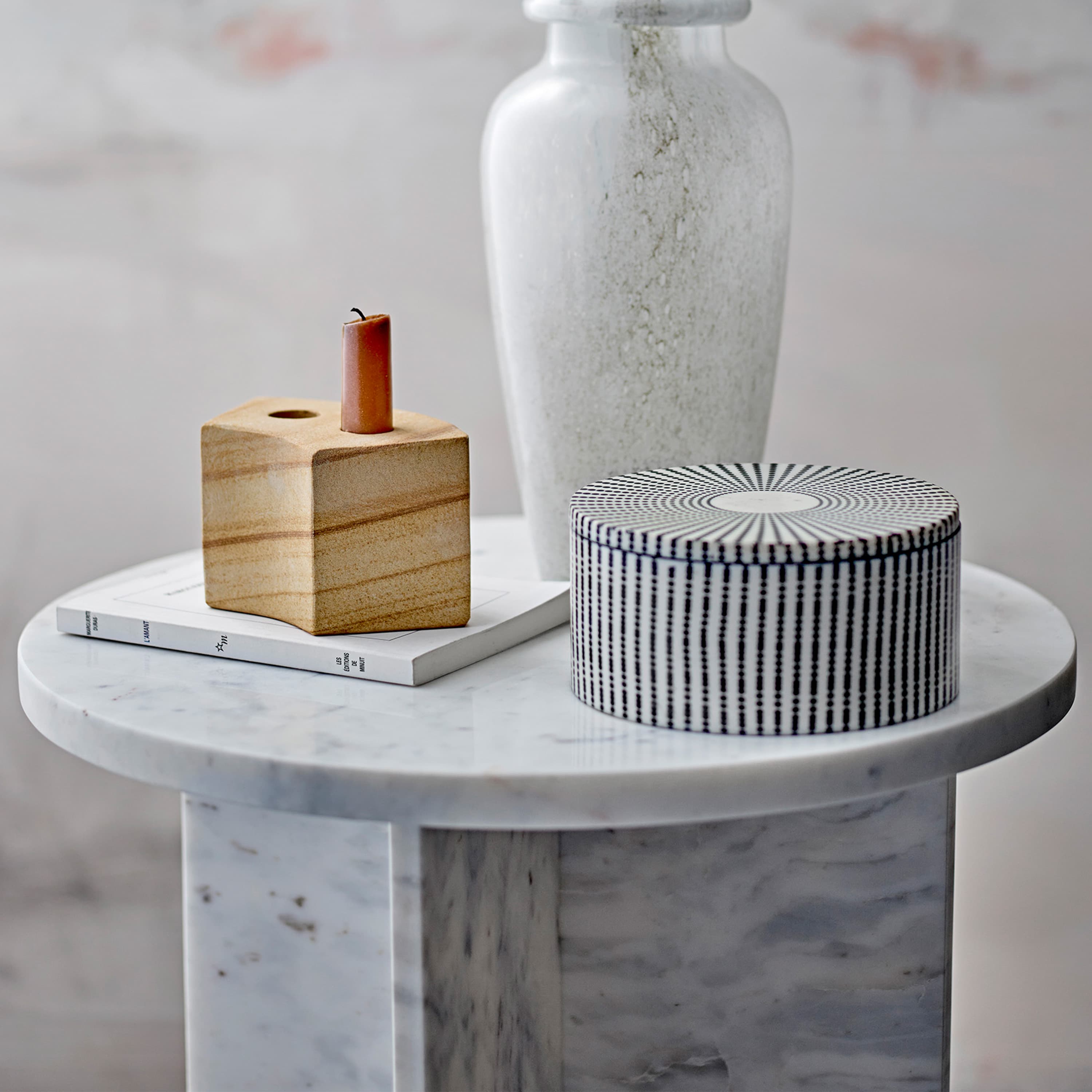 Jasmia Side Table White 46cm