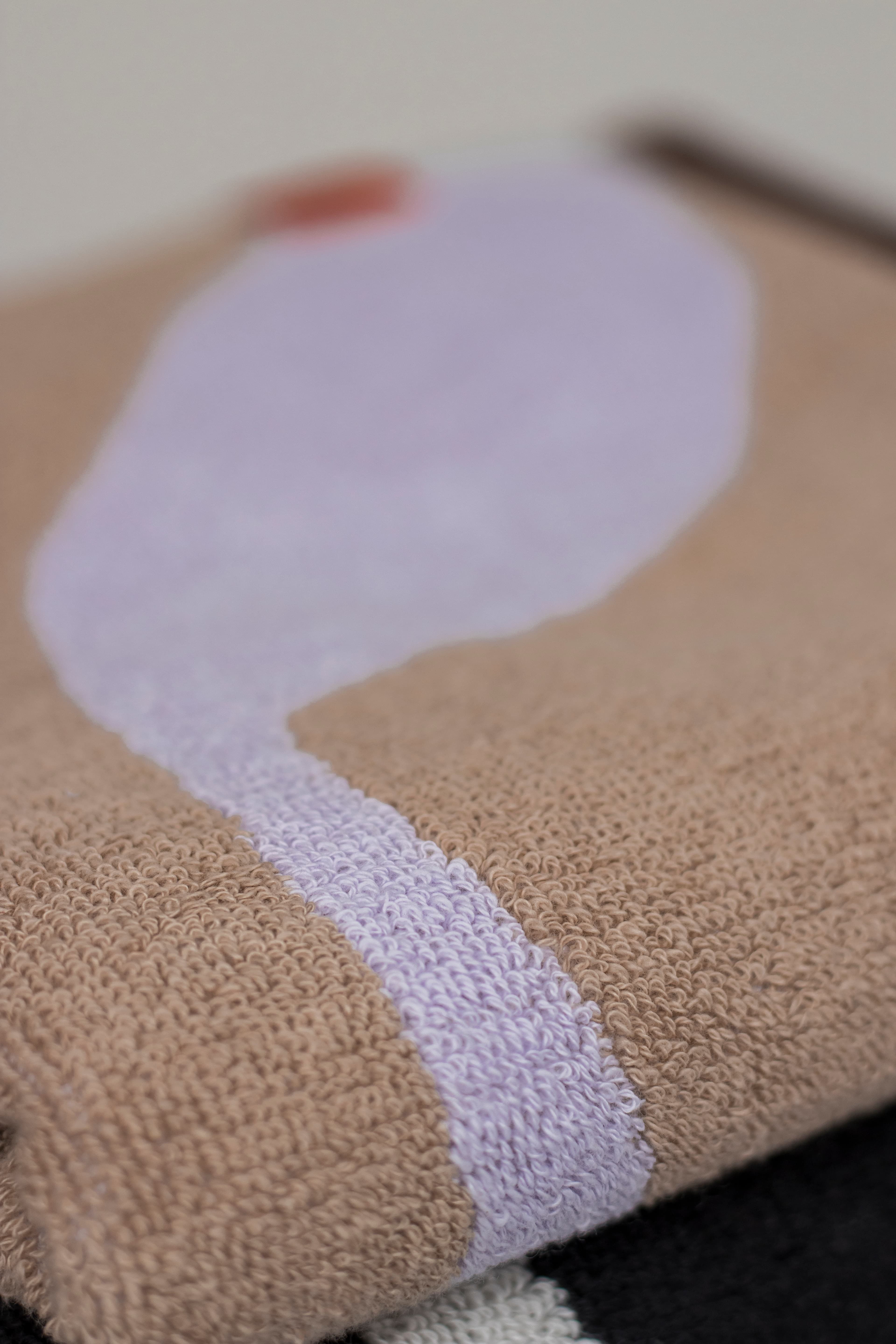 Nova Arte Handtuch Sand/Lila 40x55 2er-Pack