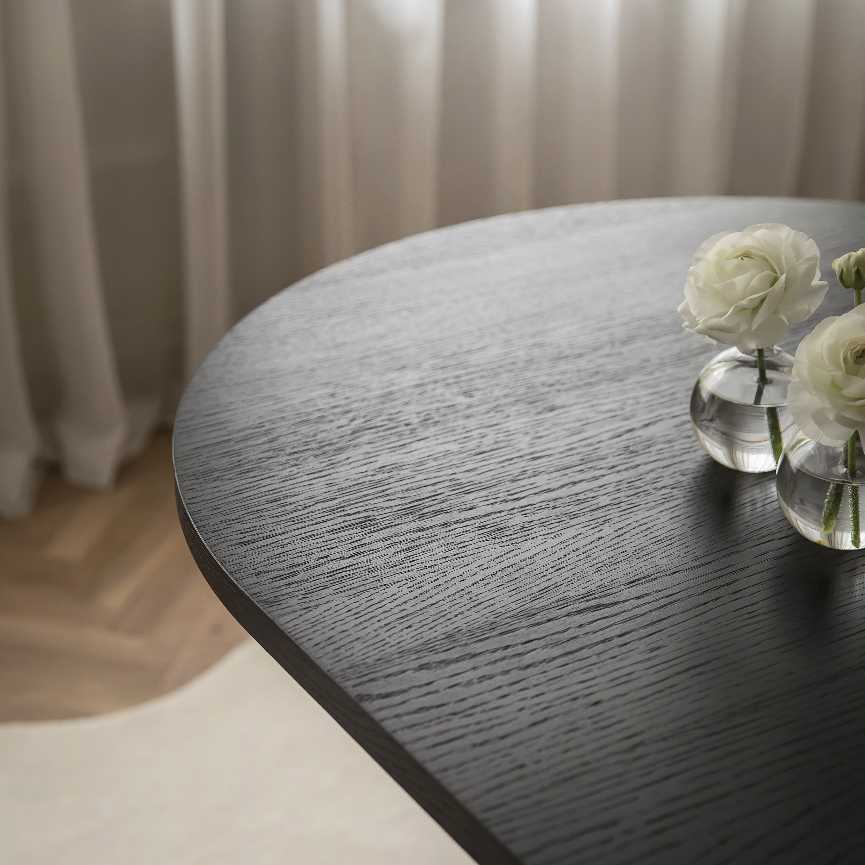 Bauer Esstisch Schwarz Gebeizt 220+50+50