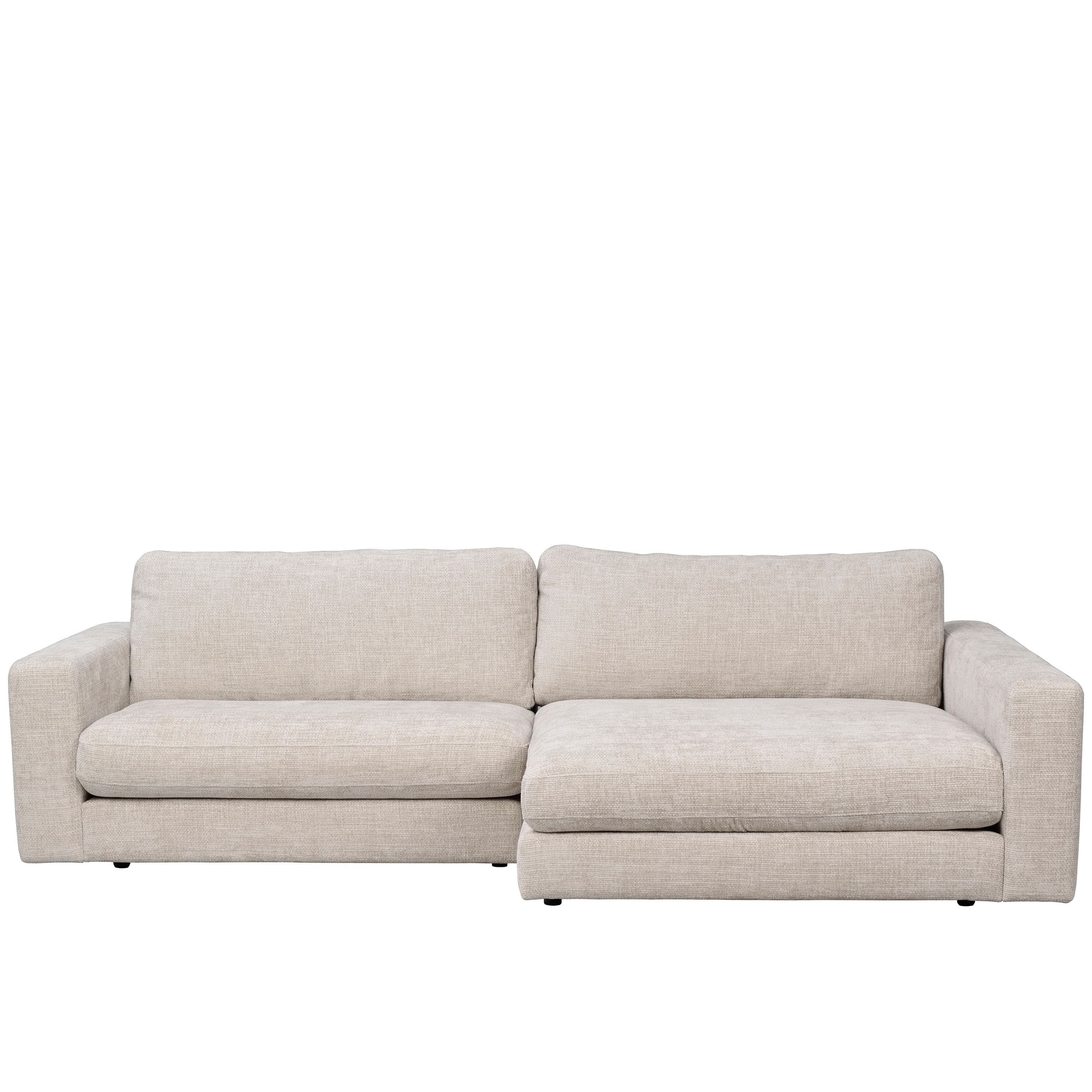 Duncan 3-Sitzer Sofa mit Recamiere rechts, in Hellgrau.