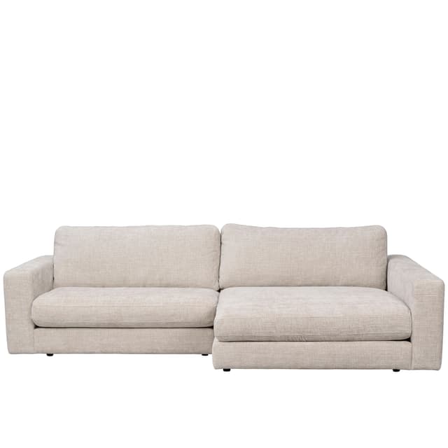 Duncan 3-Sitzer Sofa mit Recamiere rechts, in Hellgrau.