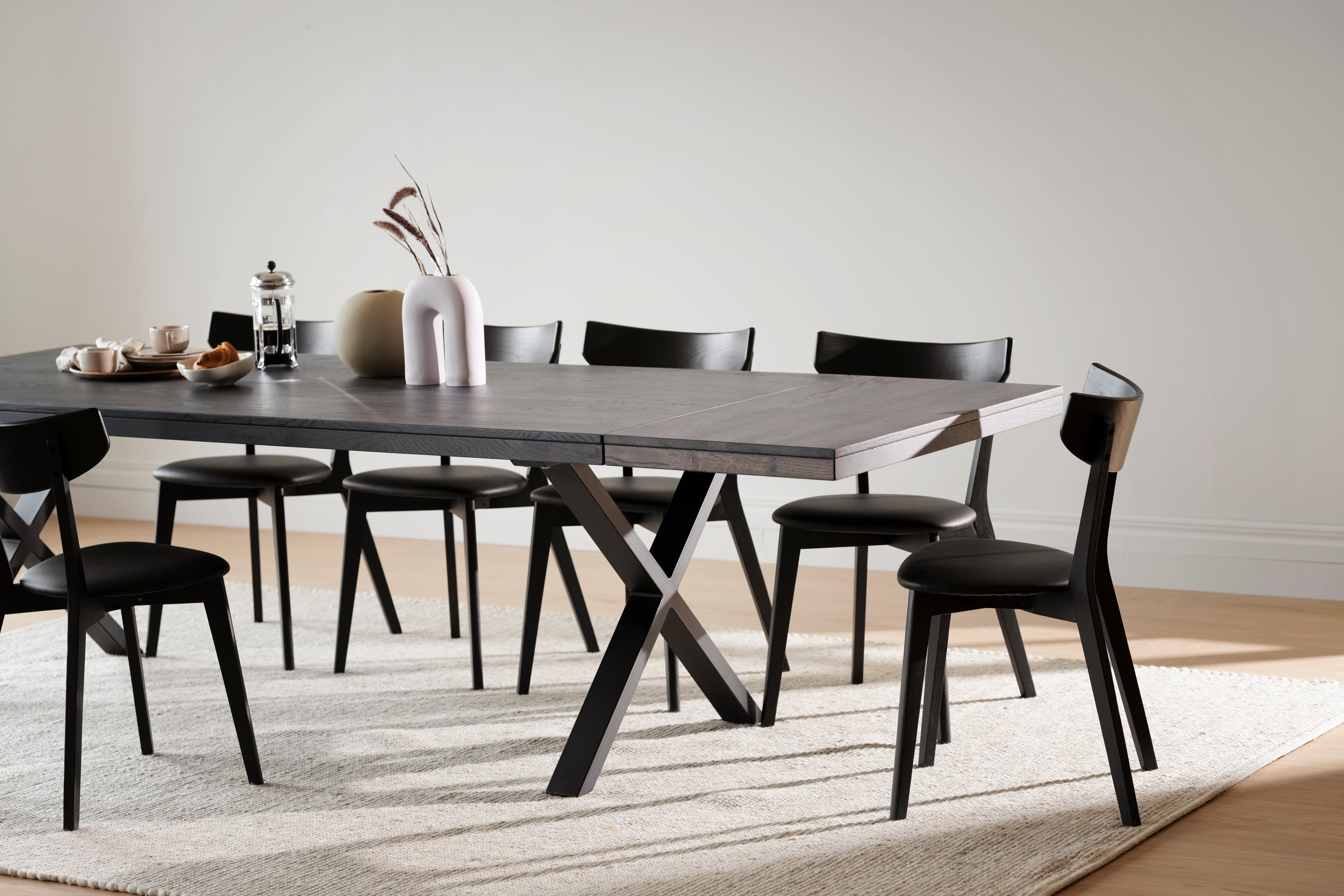 Brooklyn Esstisch X-Bein Dunkelbraune Eiche 220cm