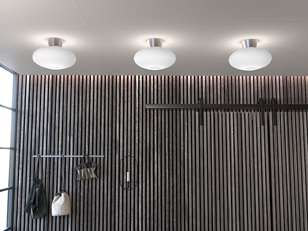 Bullo Ceiling Light Opal/Aluminium