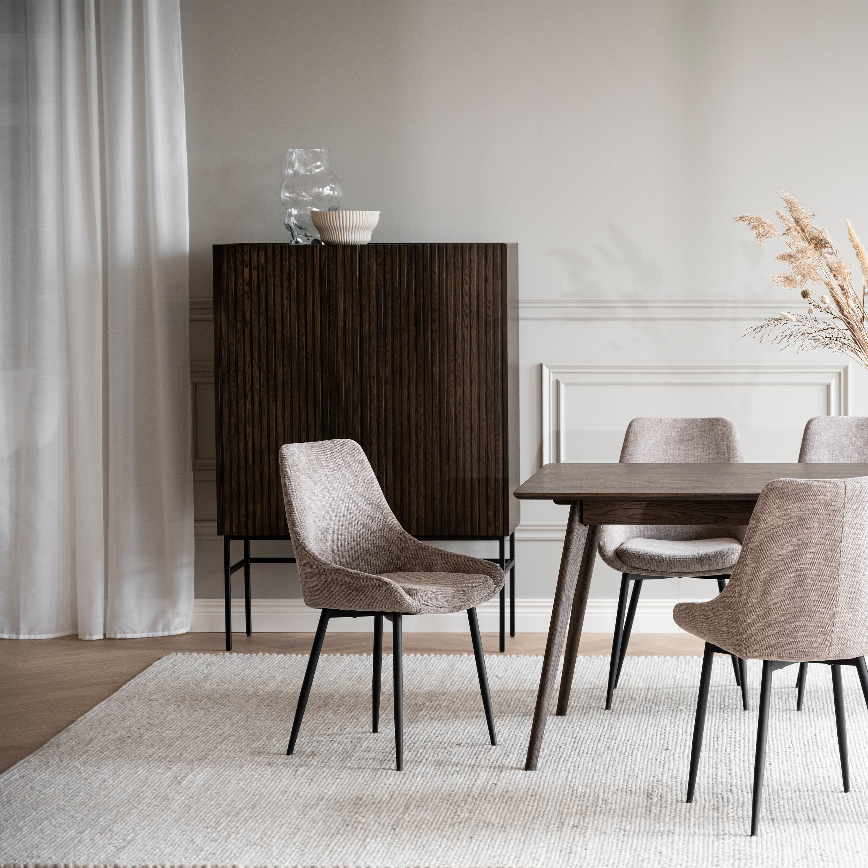Halifax Cabinet Brown/Black 100cm