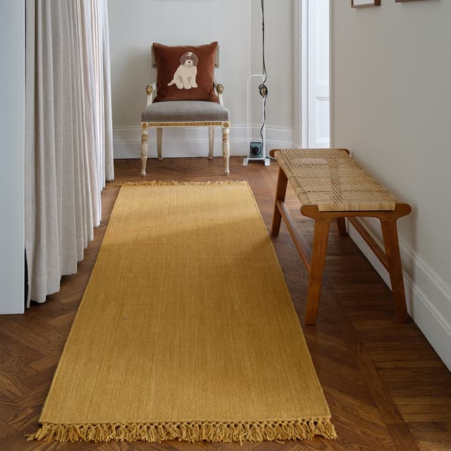 Nanda Wollteppich Masala Yellow 80x250