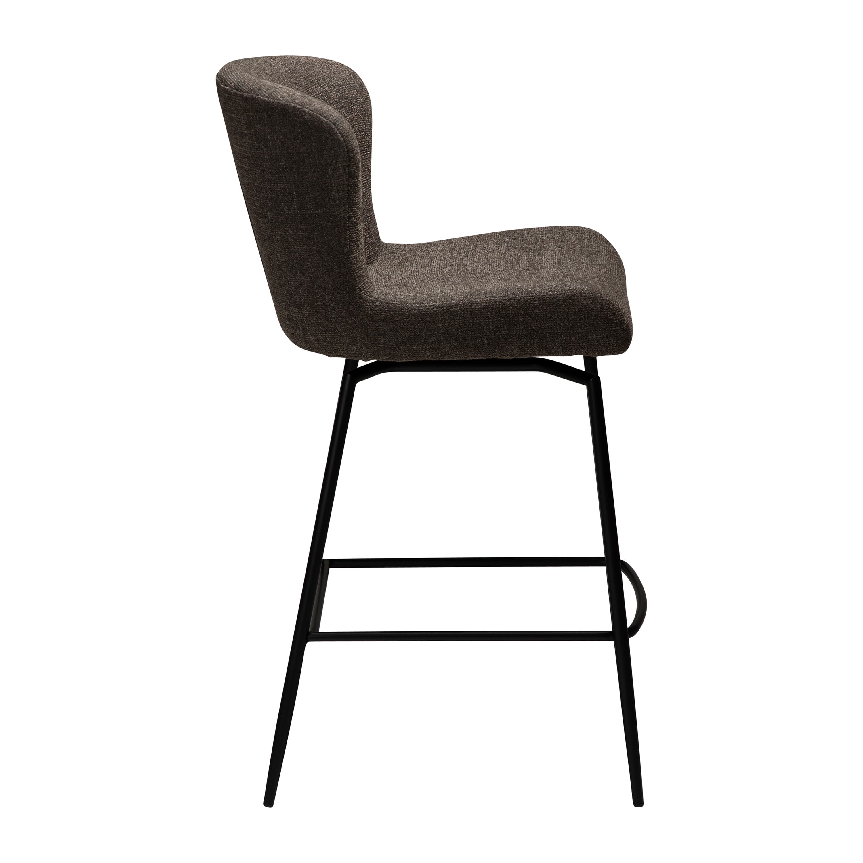 Glam Swivel Bar Stool Major Brown Bouclé
