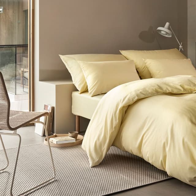 Harmoni Bettwäscheset Satin Hellgelb 150x210/50x60