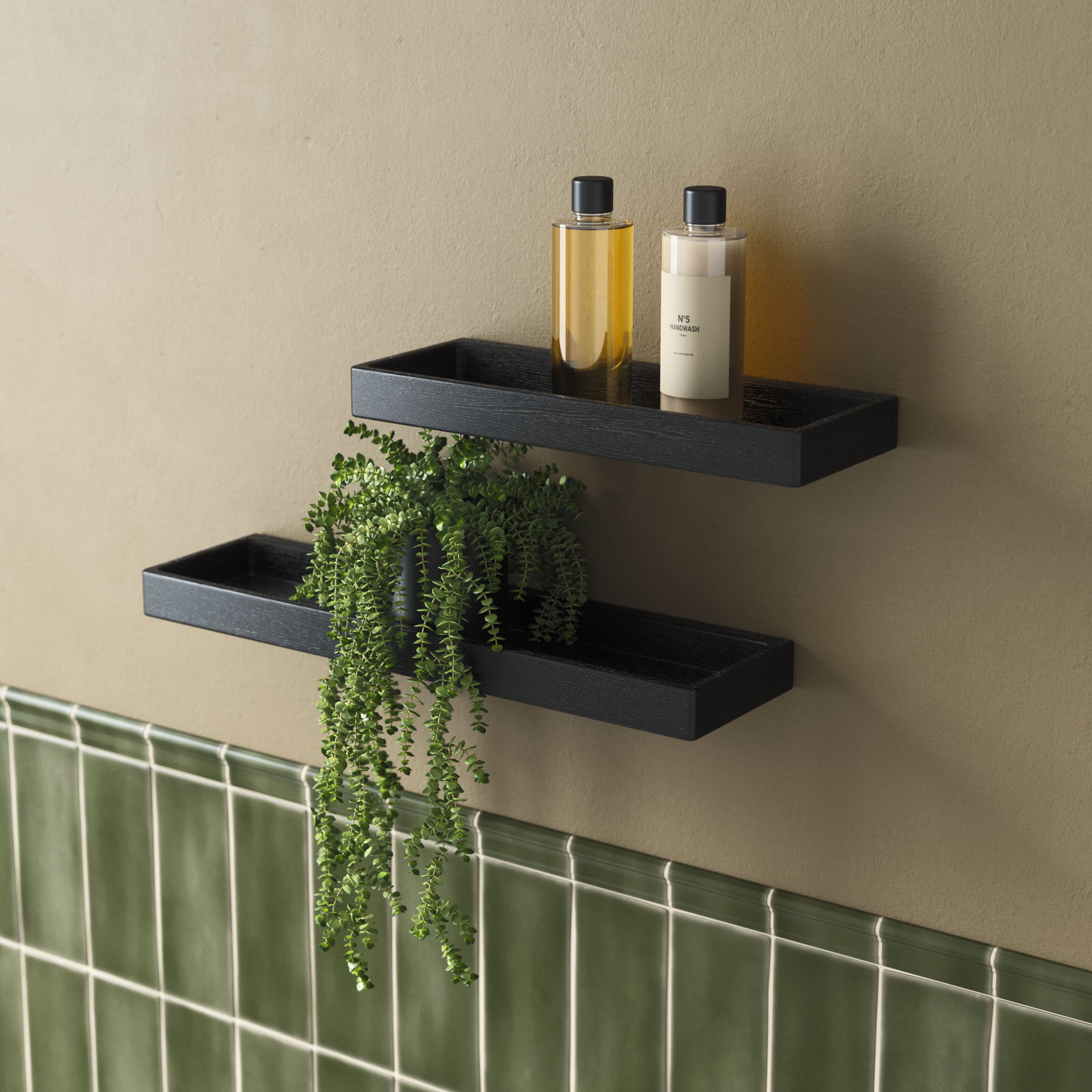 Shelf 10 Vägghylla Svart Bok 32x12