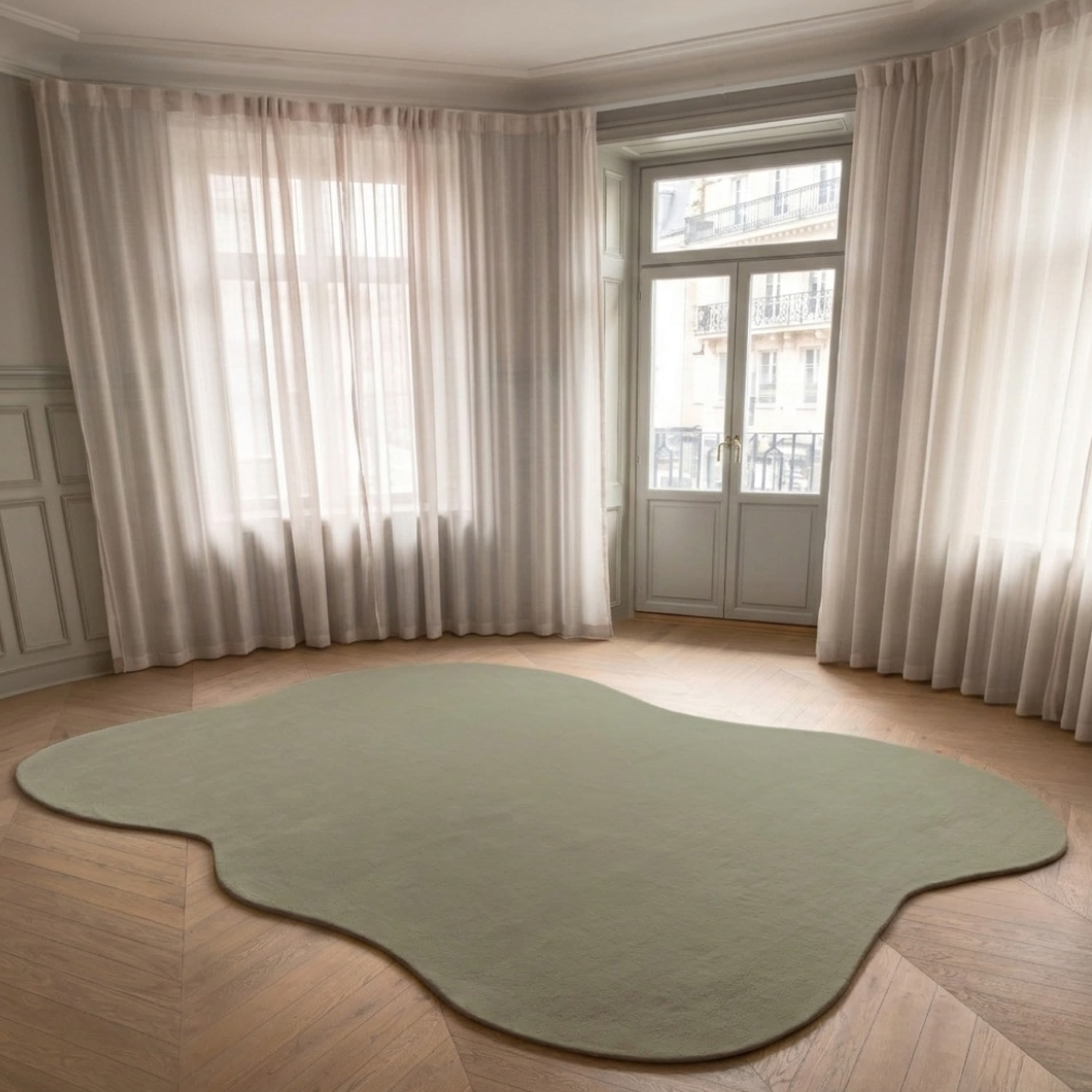 Stormi Wollteppich Sage 300x400