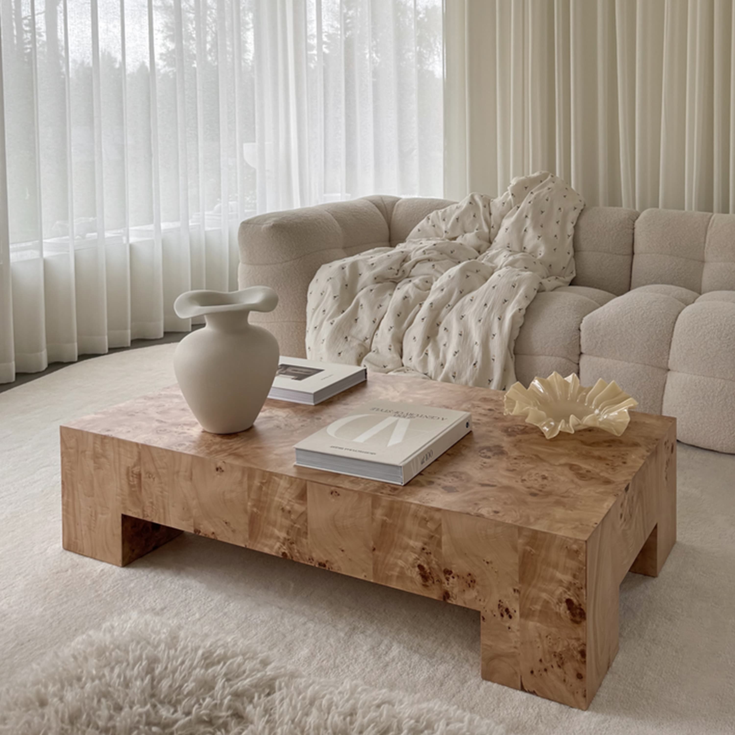 Chunky Couchtisch Pappel 130x70