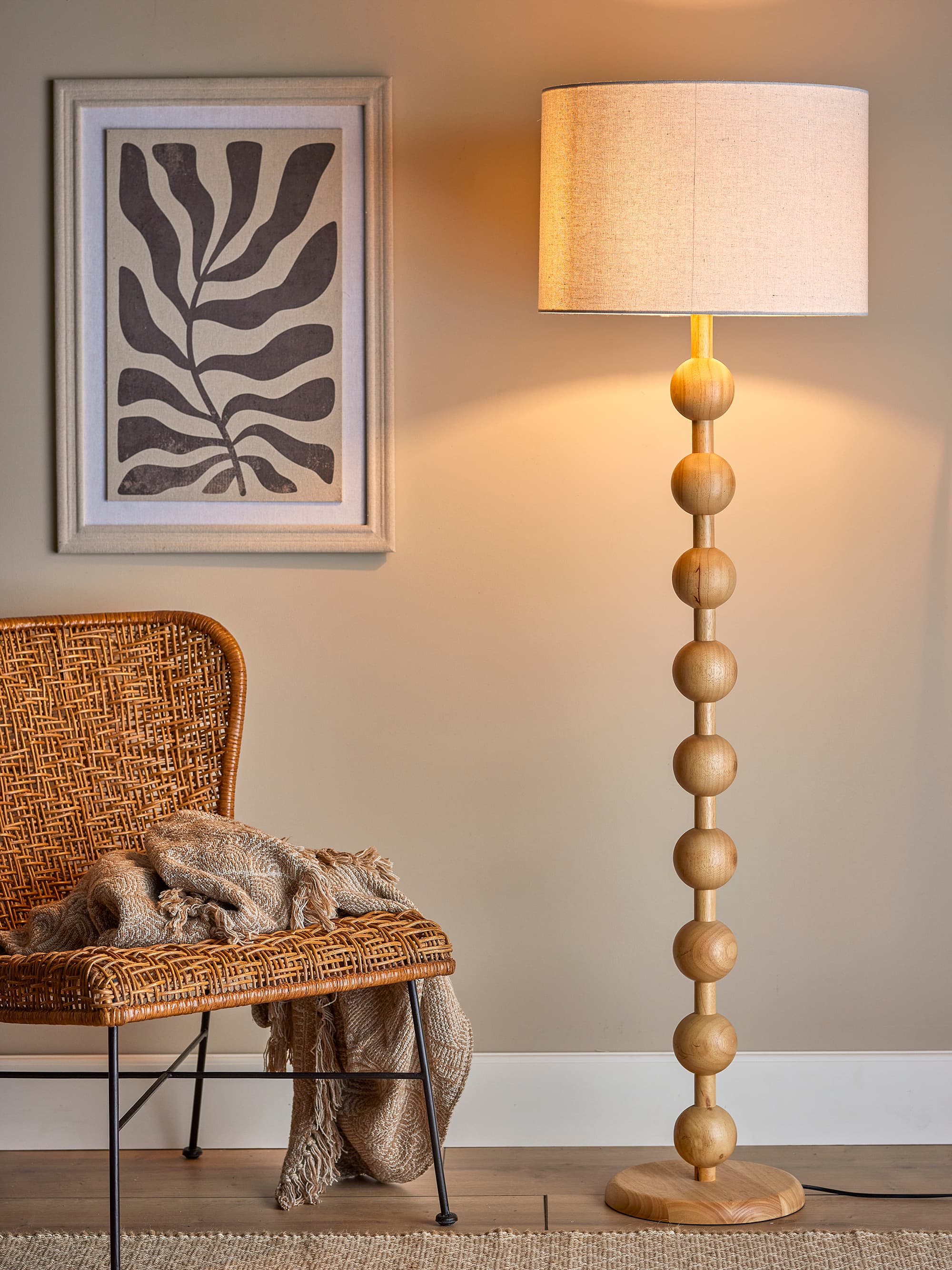 Giacoma Golvlampe Nature 154,5cm