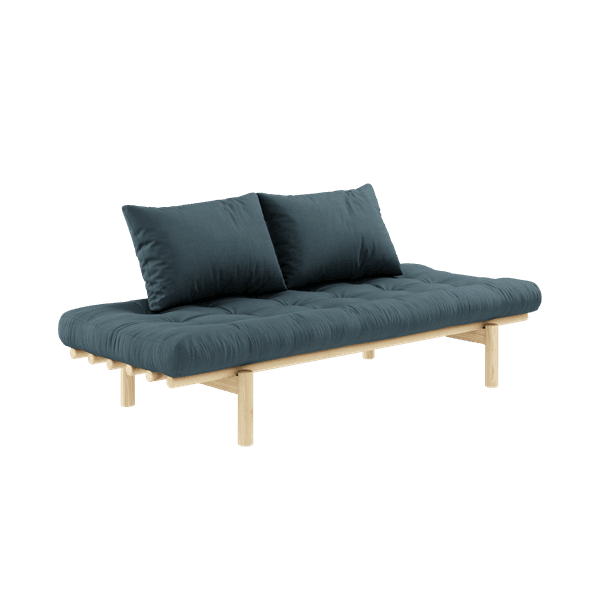 Pace Tagesbett Natur/Petrol Blau 200cm