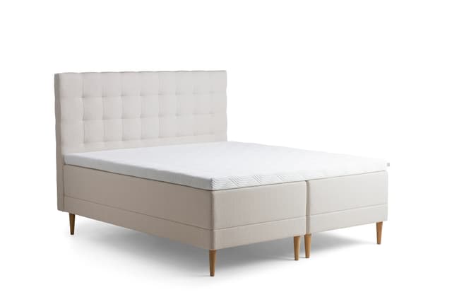 Promise Ramsäng Ivory 160x200 Pro Plus SmartCool 8cm Mjuk Rundat Ekben 19cm
