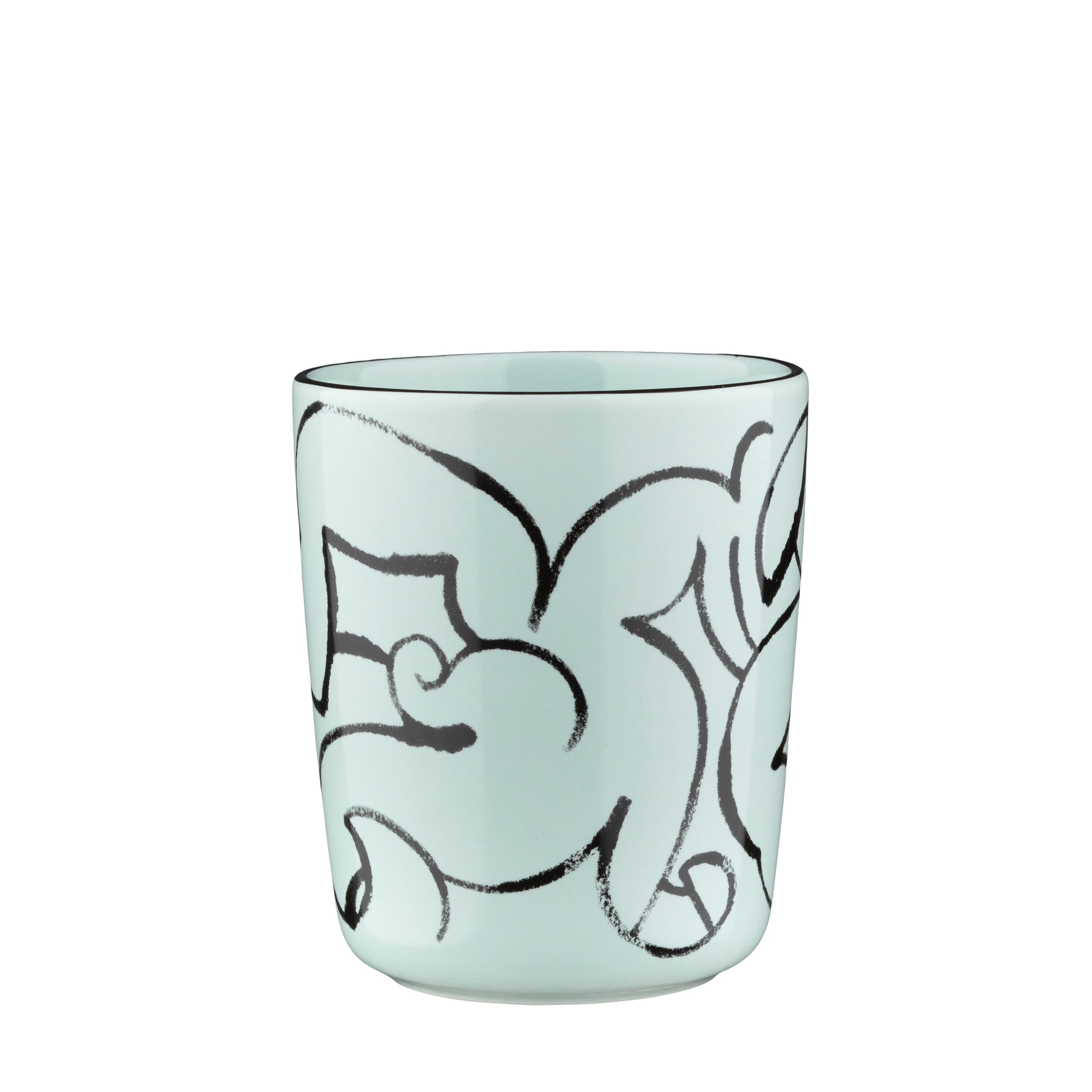 Oiva/Pistilla Tasse Minze/Schwarz