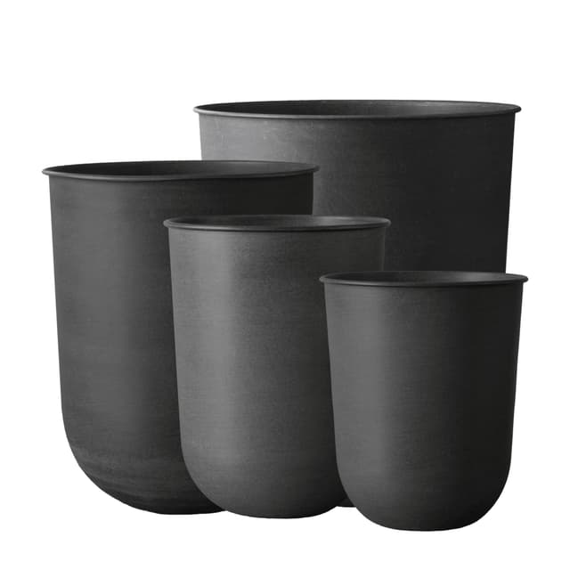 Out Blumentopf 4er-Set Schwarz