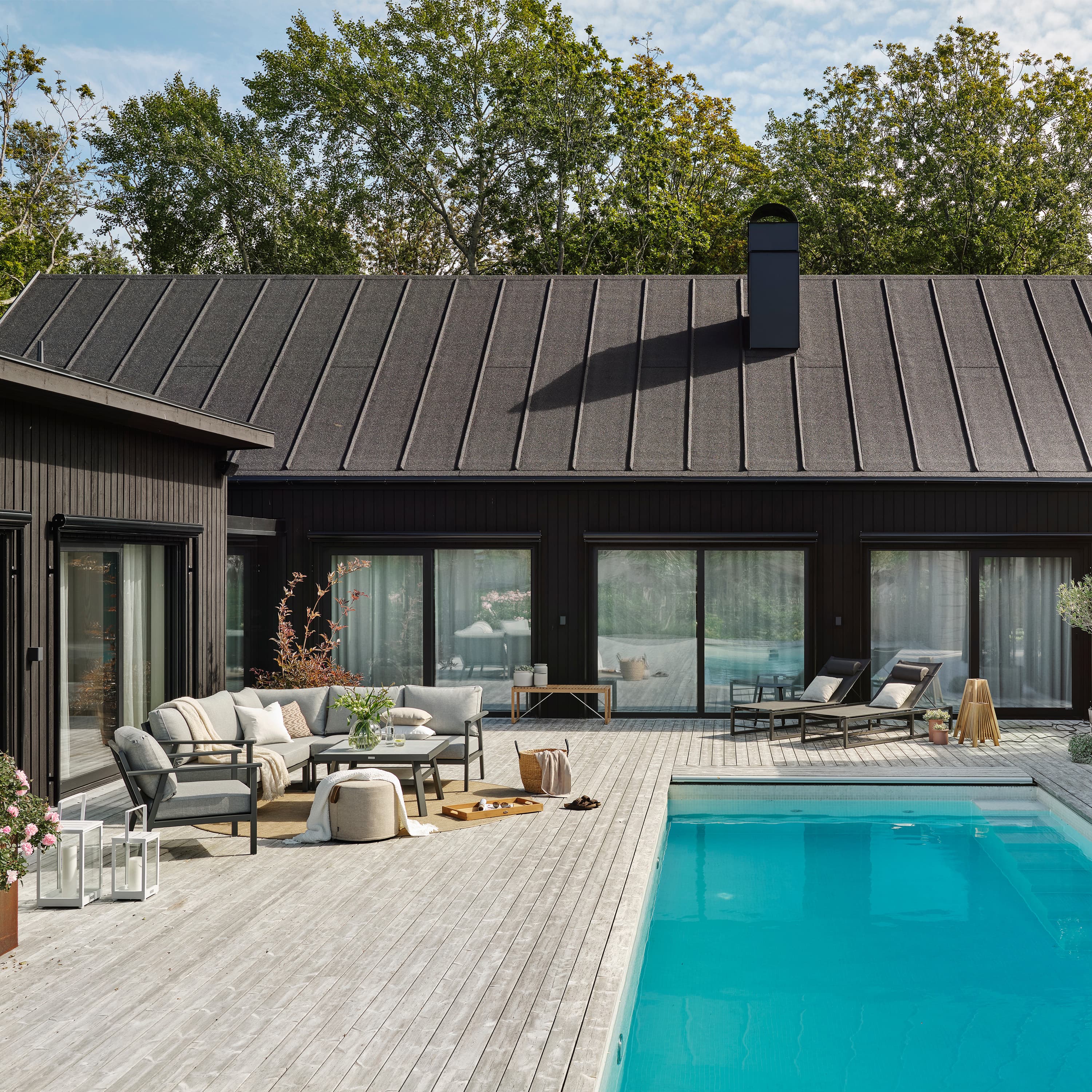 Samvaro Loungestol Antracit/Pearl Grey 69cm