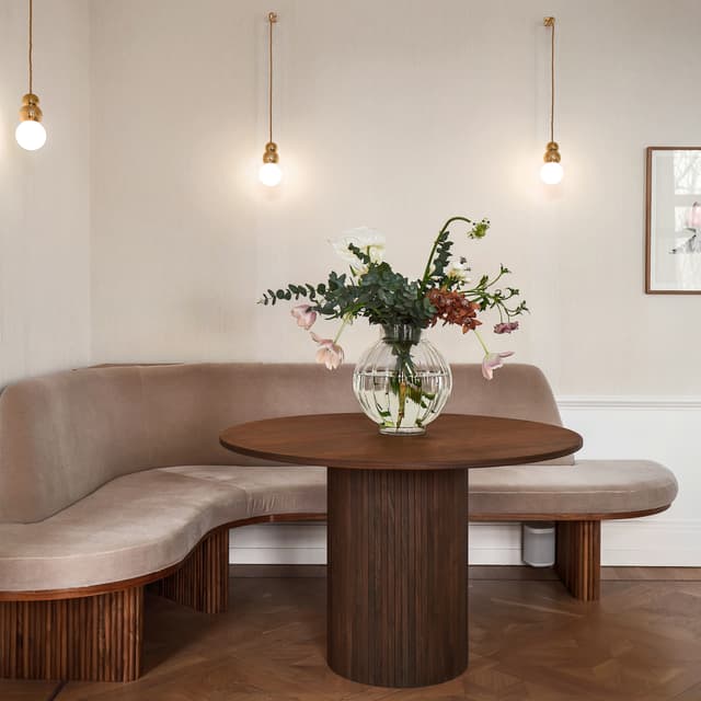 Adele Dining Table Walnut Ø115
