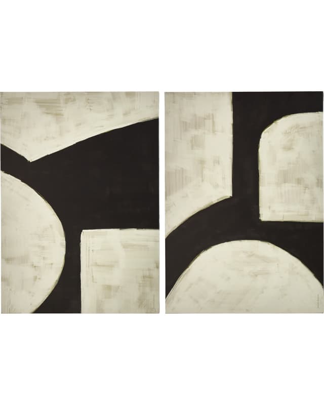 Hape Canvastavla Schwarz/Offwhite 50x70cm