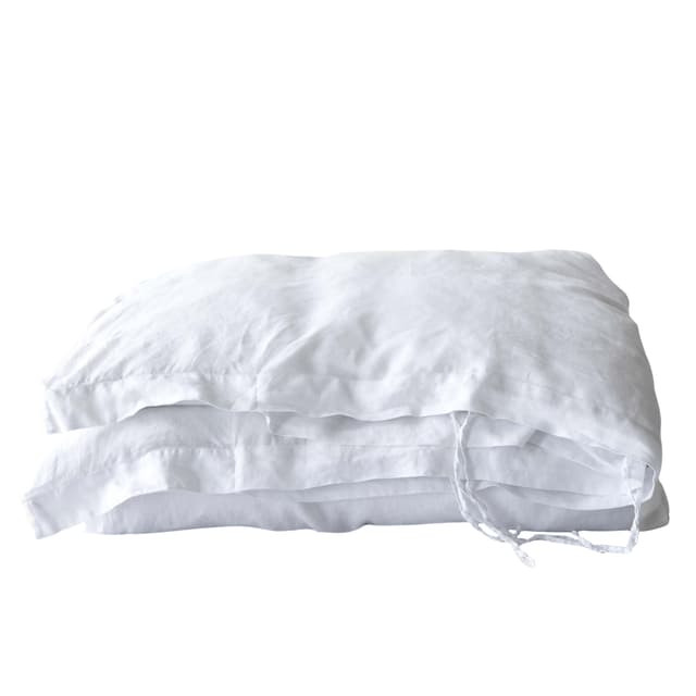 Duvet Cover Linen Bleached White 240x220cm
