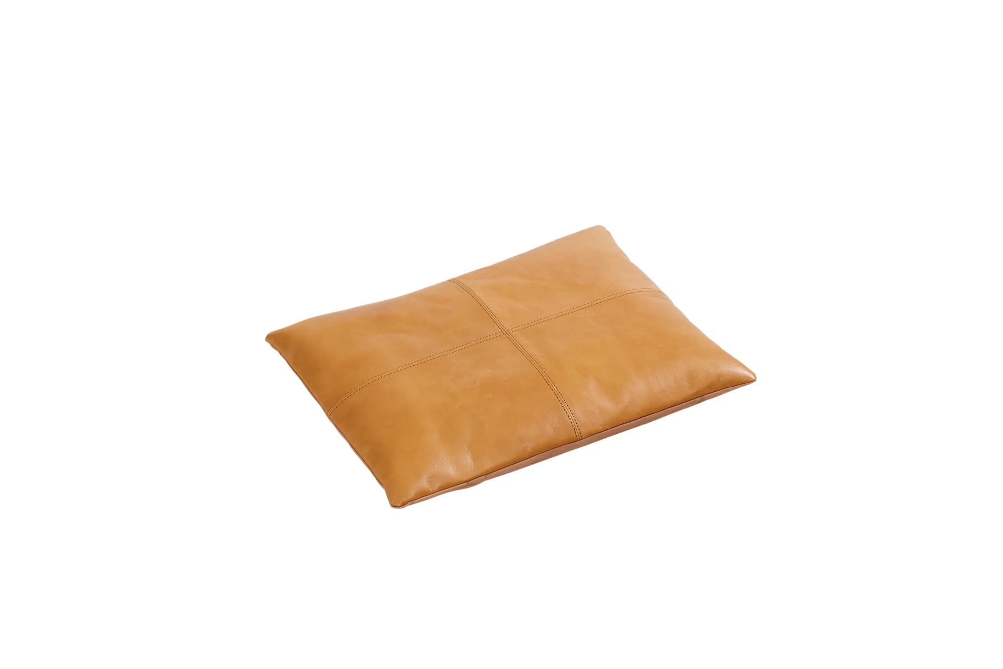 Chair Cushion Leather Light Brown 45x35cm
