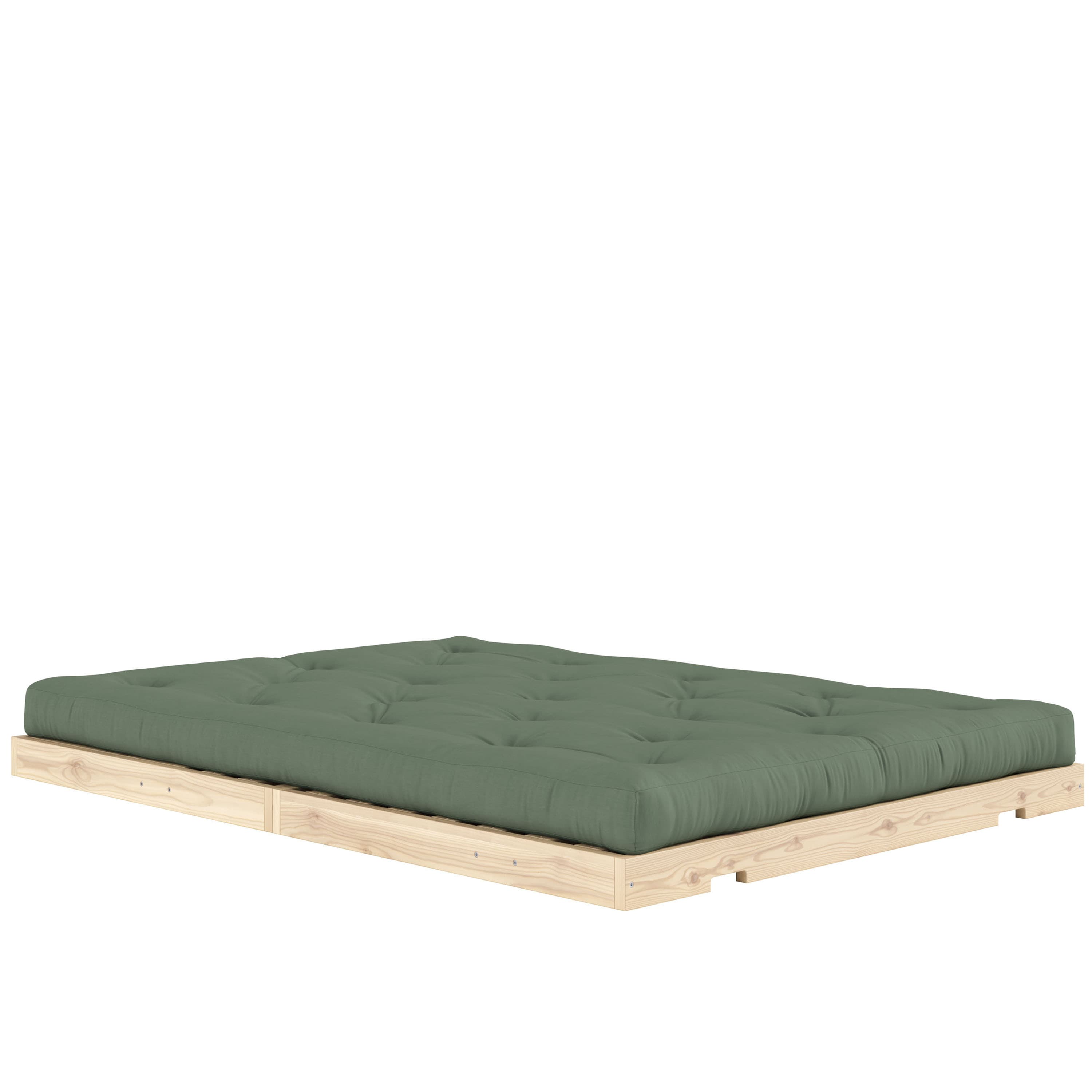 Flip Schlafsofa Raw mit Matratze Olive Green 140x200