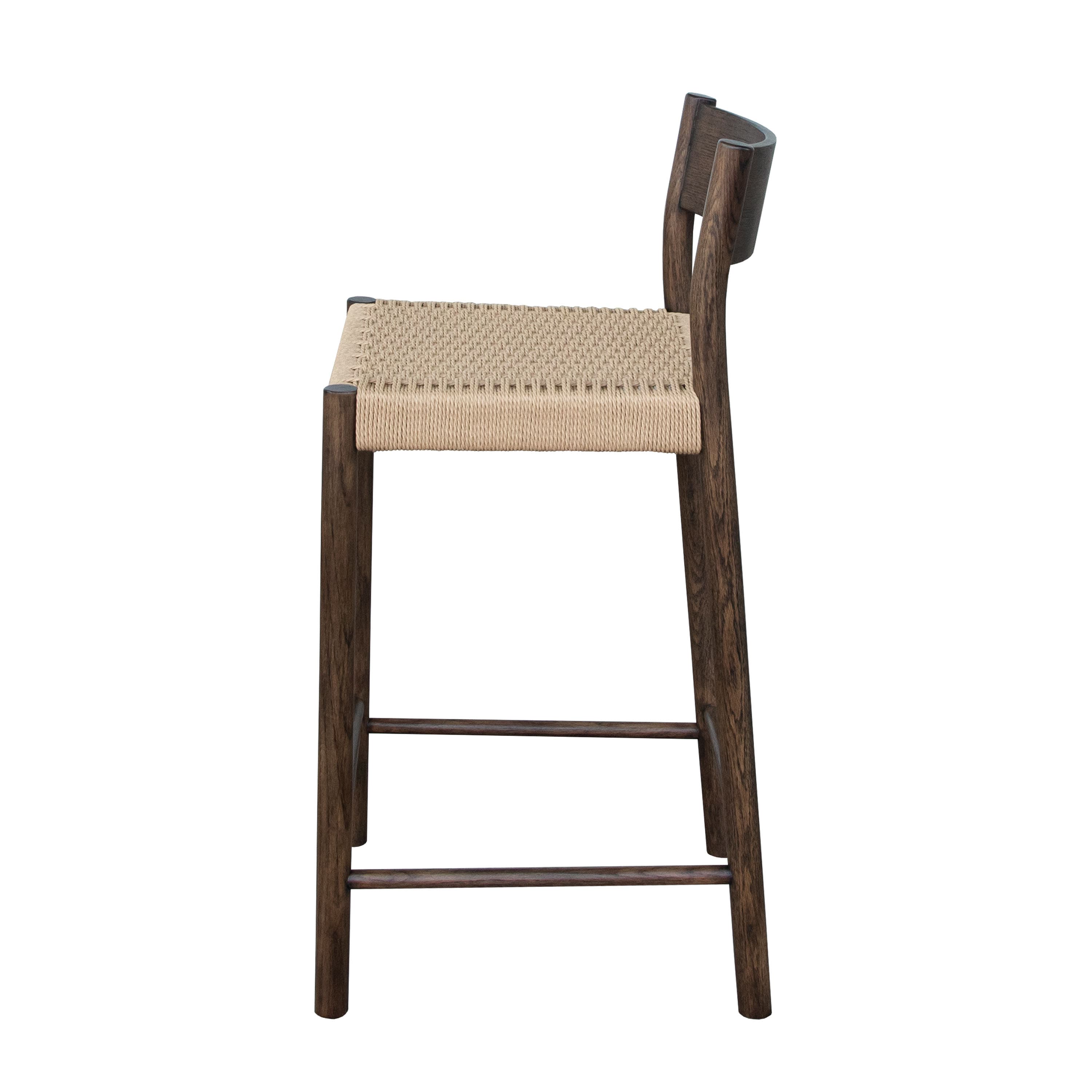 Colin Bar Stool Brown Stained Oak