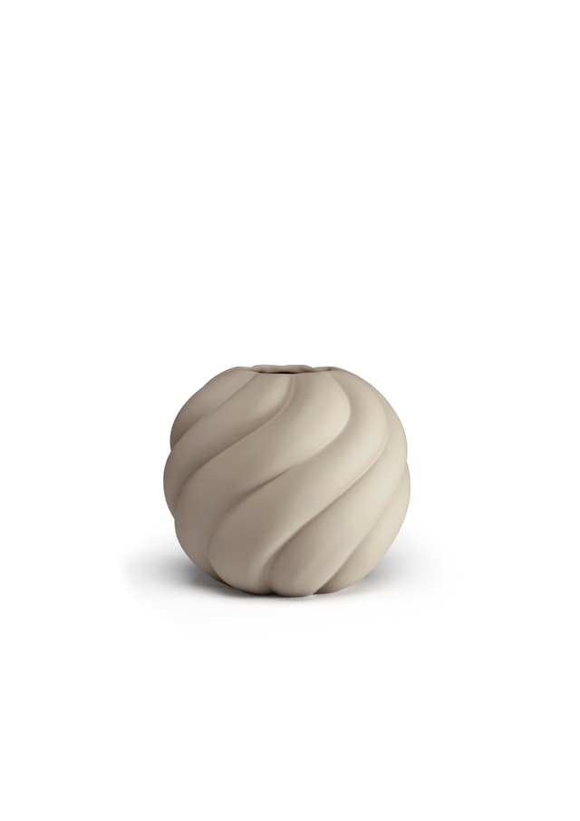 Twist Ball Vase Sand 12cm